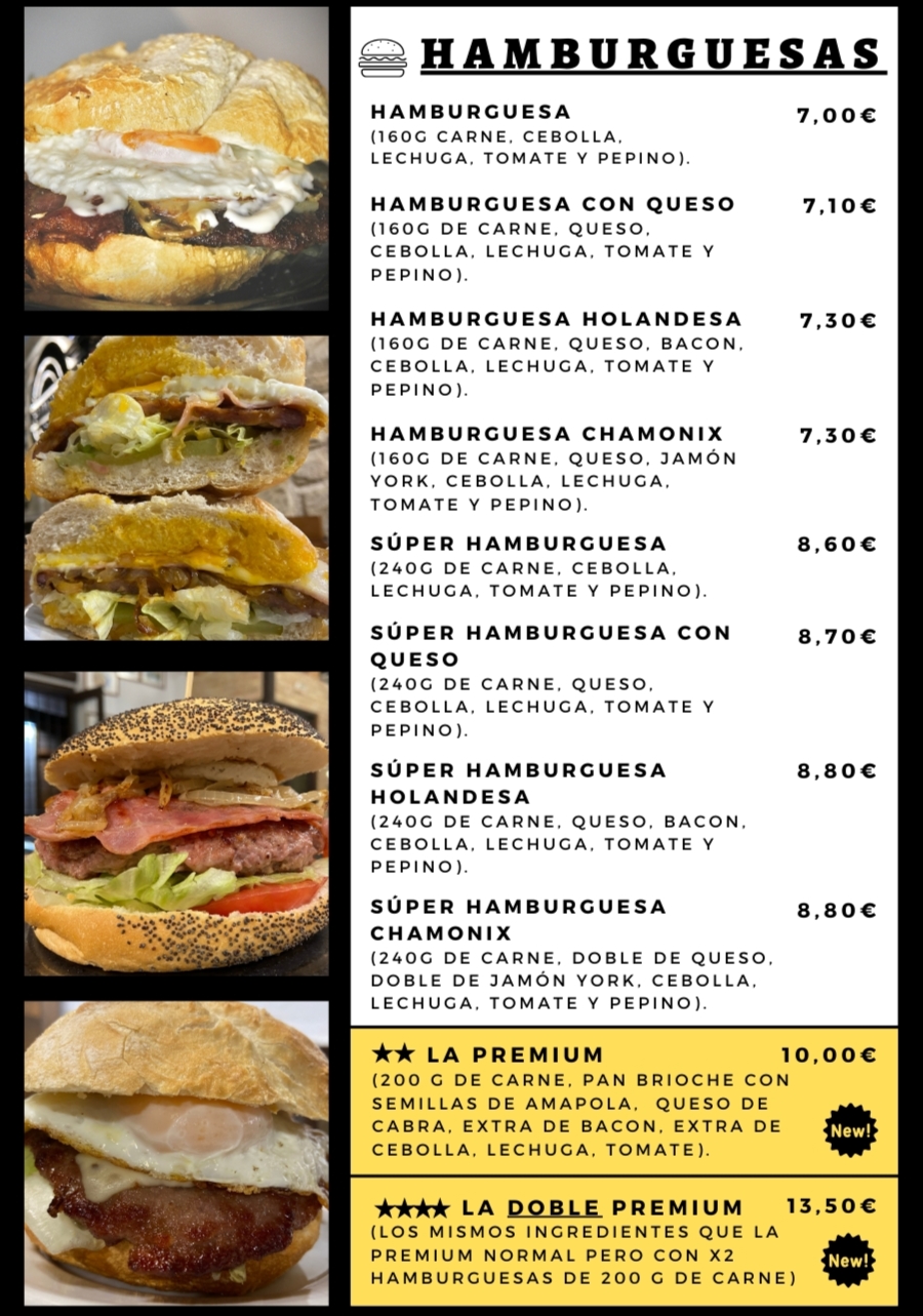 Hamburguesas Chamonix